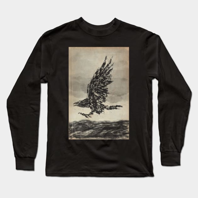 Raven Long Sleeve T-Shirt by IcarusPoe